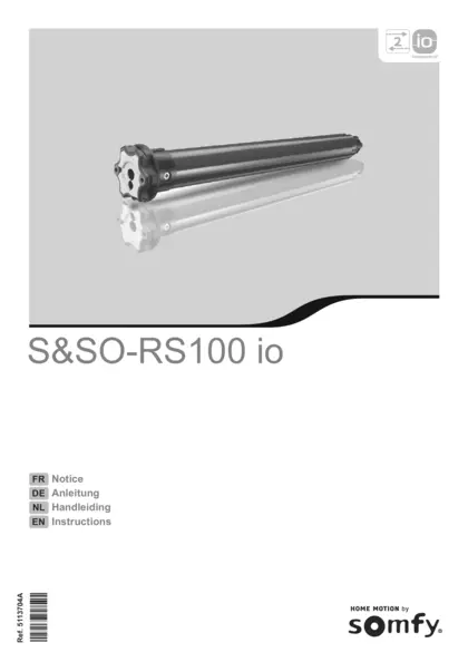 Notice RS100 Somfy